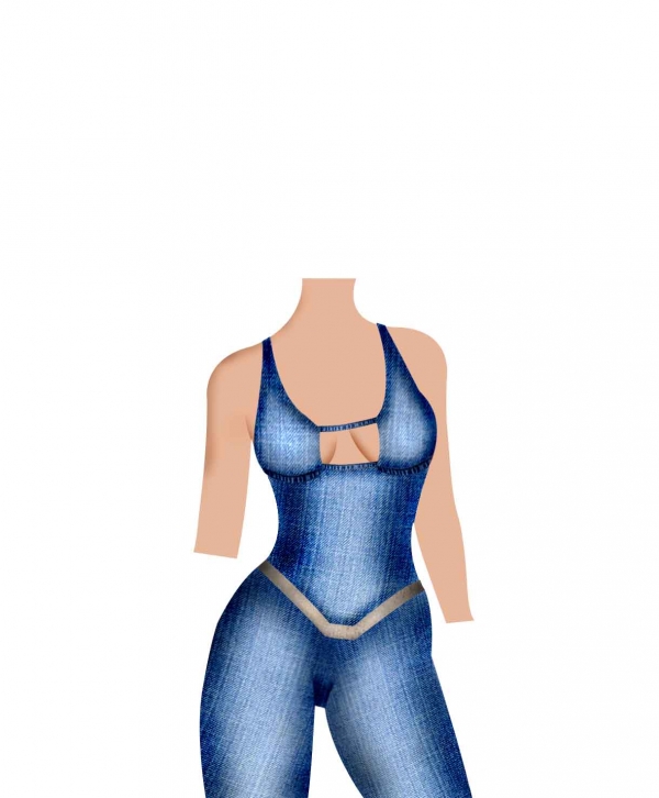 Creation of Princess of blue jeans: Step 13